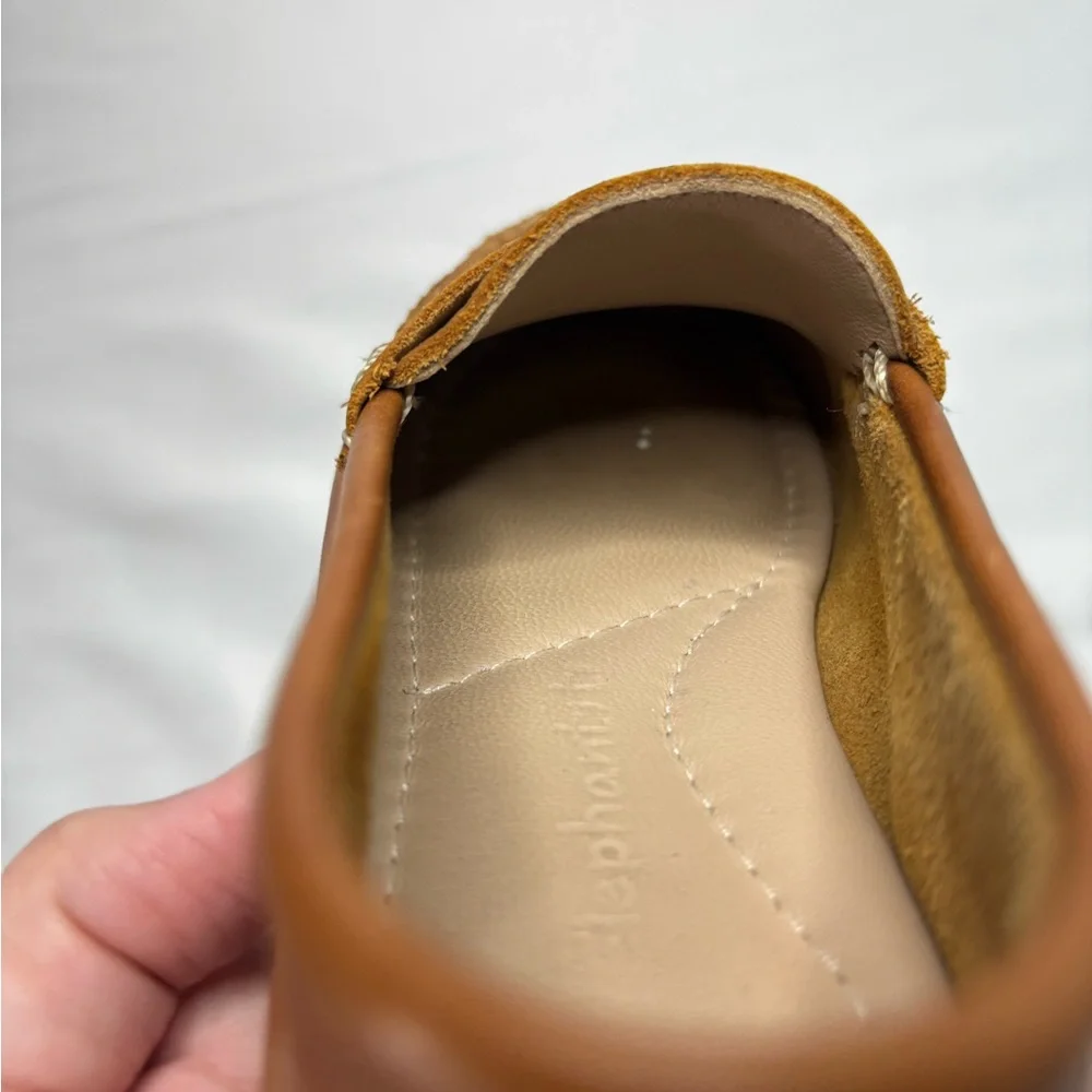 Elephantito Tan Leather Penny Loafers